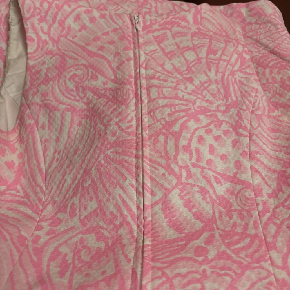 Lilly Pulitzer MacFarlane Flamingo Pink Shift Dress Seashell Sz 00 EUC - Picture 10 of 11